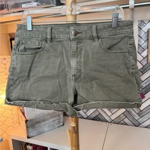 AEO American Eagle Green High Rise Shortie Size 10
